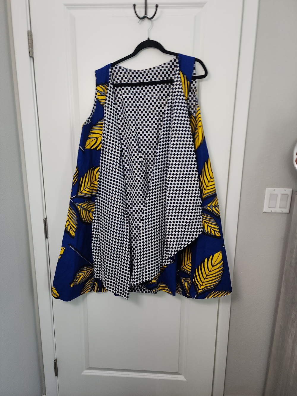 African Style Print Reversible Swing Vest